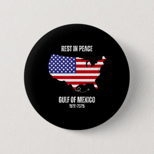 Badge Rond 5 Cm Carte d'Amérique golfe du Mexique Président golfe 