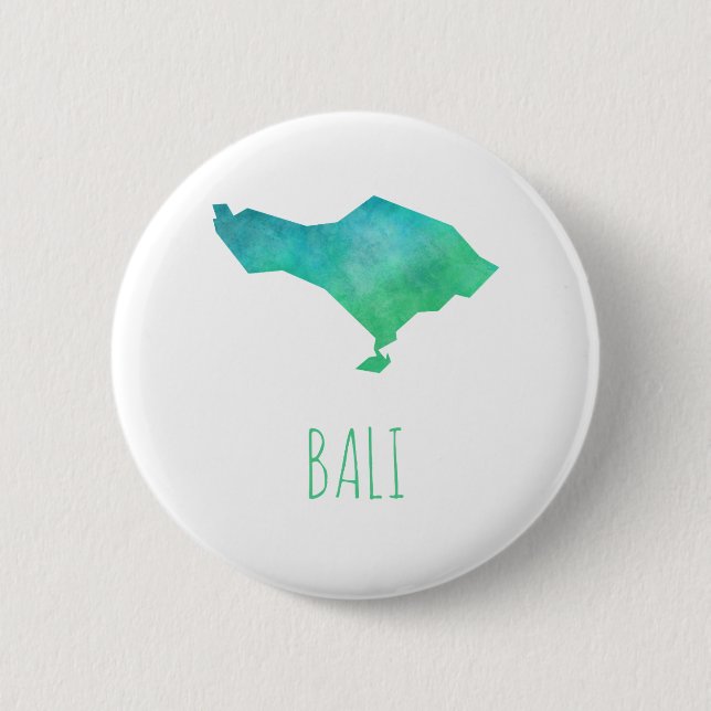 Badge Rond 5 Cm Carte de Bali (Devant)