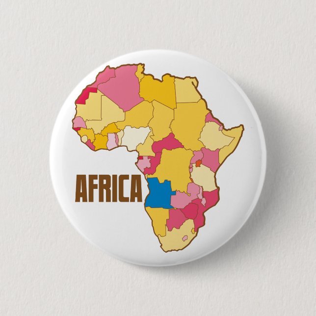Badge Rond 5 Cm Carte de couleur AFRIQUE (Devant)