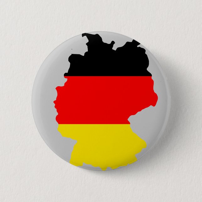 Badge Rond 5 Cm Carte de drapeau de l'Allemagne (Devant)