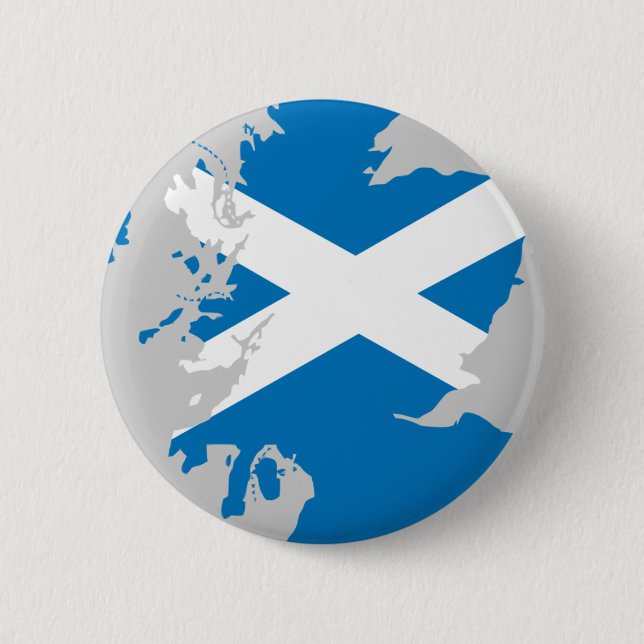 Badge Rond 5 Cm Carte de drapeau de l'Ecosse (Devant)