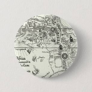 Badge Rond 5 Cm Carte de l'Afrique 1500