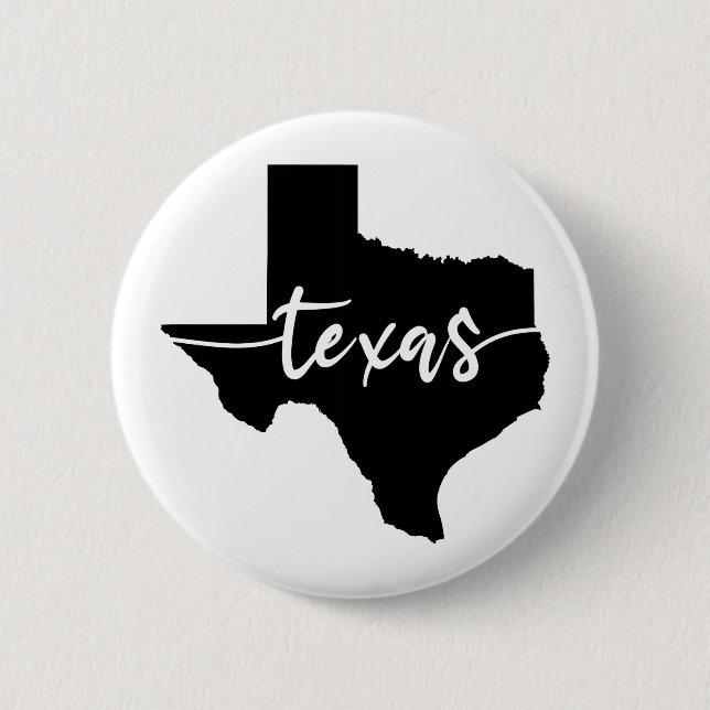 Badge Rond 5 Cm Carte de l'état du Texas USA (Devant)
