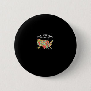 Badge Rond 5 Cm Carte de parcs nationaux à capuche pour femmes et