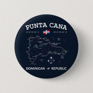 Badge Rond 5 Cm Carte de Punta Cana