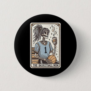 Badge Rond 5 Cm Carte de tarot de maman squelette Halloween sorciè