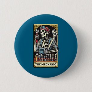 Badge Rond 5 Cm Carte de Tarot de Mécanicien Drôle pour Papa Drôle