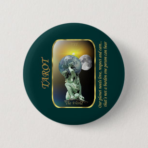 Badge Rond 5 Cm Carte de tarot - le monde