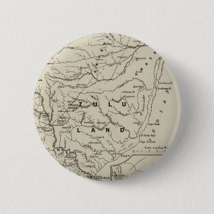 Badge Rond 5 Cm Carte de Zululand avec les frontières contiguës