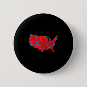 Badge Rond 5 Cm Carte des élections américaines 2024 Président Tru