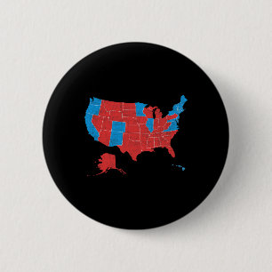 Badge Rond 5 Cm Carte des résultats des élections de 2024 Victoire
