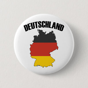 Badge Rond 5 Cm Carte Deutschland - Drapeau allemand - Allemagne V