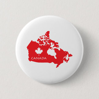 Badge Rond 5 Cm Carte du Canada
