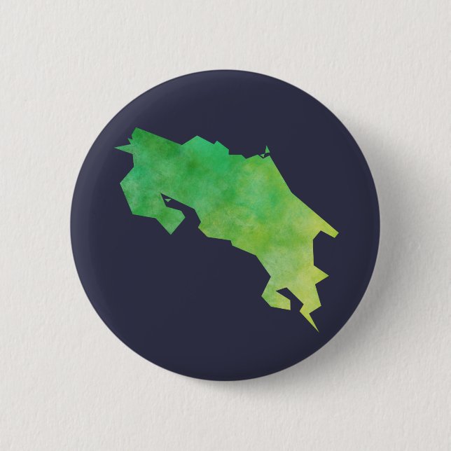 Badge Rond 5 Cm Carte du Costa Rica (Devant)