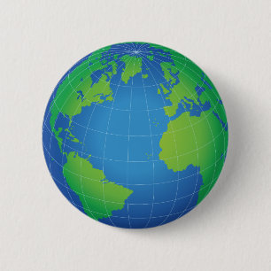 Badge Rond 5 Cm Carte du monde