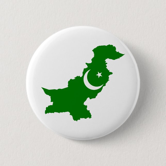 Badge Rond 5 Cm Carte du Pakistan (Devant)
