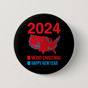 Badge Rond 5 Cm Carte électorale 2024 exacte Joyeux Noël Joyeux N