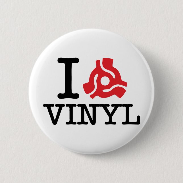 Badge Rond 5 Cm Carte I 45 Vinyl (Devant)