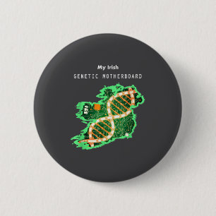 Badge Rond 5 Cm Carte mère Irish Dna Ireland 