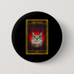 Badge Rond 5 Cm Carte tarot de mème de chat Rage consume me hommes
