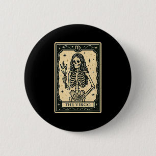 Badge Rond 5 Cm Carte Virgo Tarot - Sorcière gothique Soky Hallowe