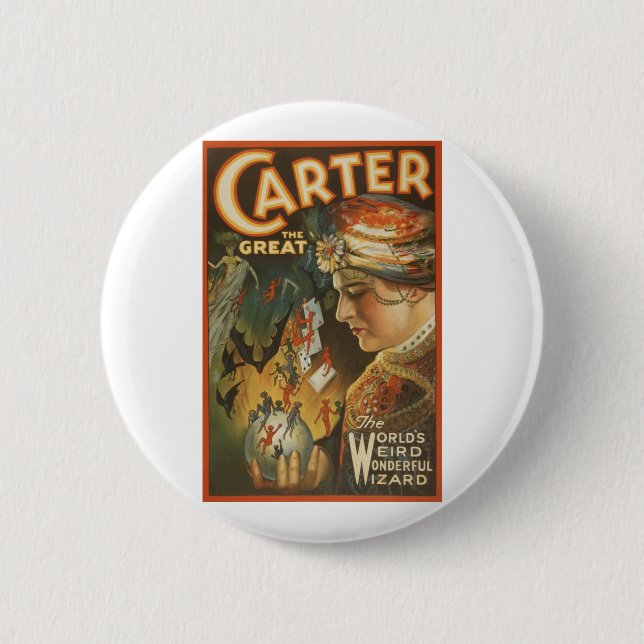 Badge Rond 5 Cm Carter le grand - de magicien étrange du monde (Devant)