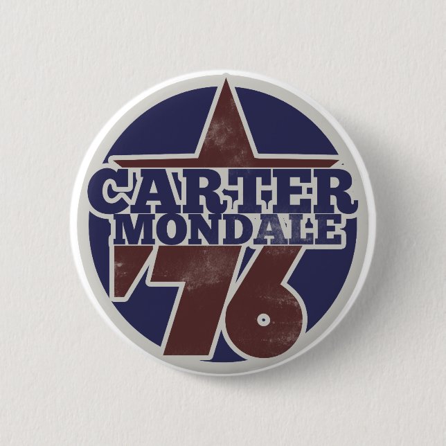 Badge Rond 5 Cm Carter Mondale 76 (Devant)