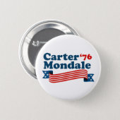 Badge Rond 5 Cm Carter Mondale '76 Rétro Election (Devant & derrière)