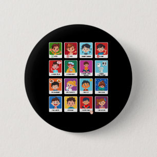 Badge Rond 5 Cm Cartes de communication pour enfants autistes Émot