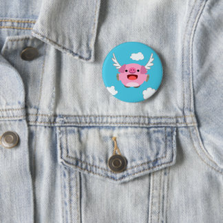 Badge Rond 5 Cm Cartogramme volant mignon