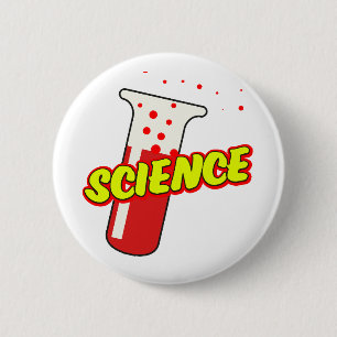 Badge Rond 5 Cm Cartographie de flacon scientifique