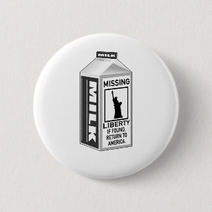 Badge Rond 5 Cm Carton absent de lait de liberté