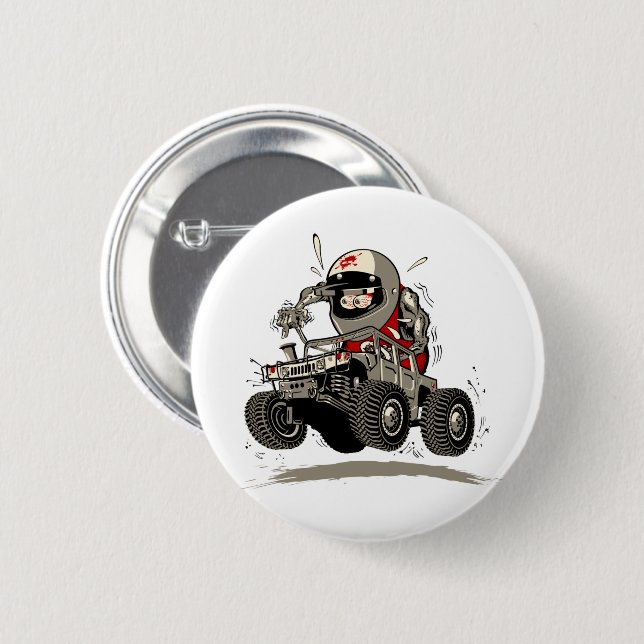 Badge Rond 5 Cm Cartoon Buggy (Devant & derrière)