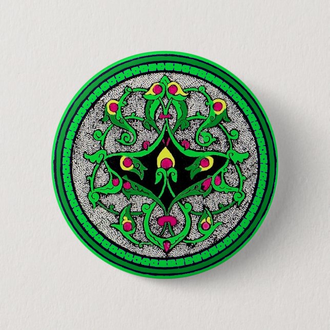 Badge Rond 5 Cm cartouche celtique (Devant)
