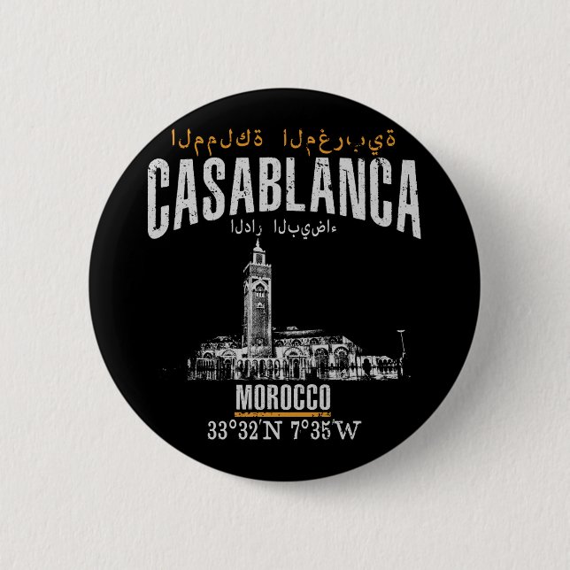 Badge Rond 5 Cm Casablanca (Devant)