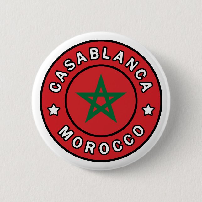 Badge Rond 5 Cm Casablanca Maroc (Devant)
