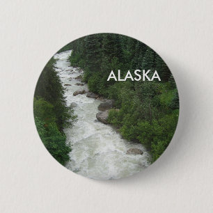 Badge Rond 5 Cm Cascade d'Alaska