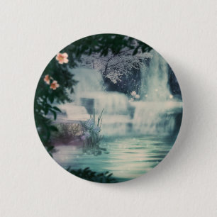 Badge Rond 5 Cm Cascade Imaginaire
