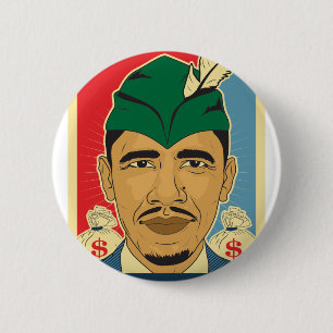 Badge Rond 5 Cm Caserne Obama. de bouton de Robin Hood de capot de