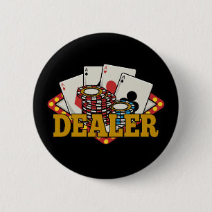 Badge Rond 5 Cm Casino Poker