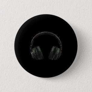 Badge Rond 5 Cm Casque audio avec musique relaxante de coucher de
