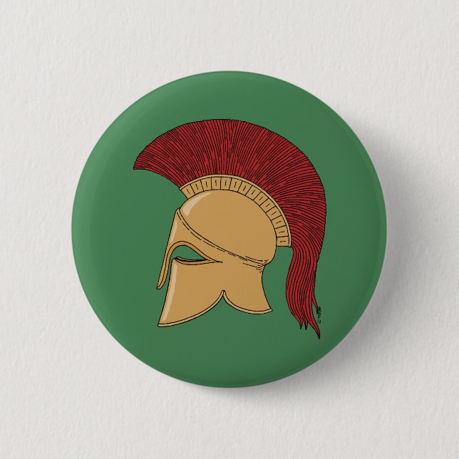 Badge Rond 5 Cm Casque Corinthien (Devant)