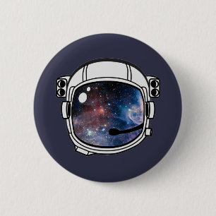 Badge Rond 5 Cm Casque d'astronaute spatiale