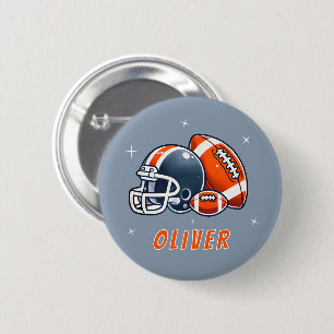 Badge Rond 5 Cm Casque de balle de football Caricature fête d'anni