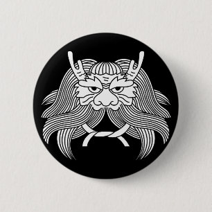 Badge Rond 5 Cm Casque de démon