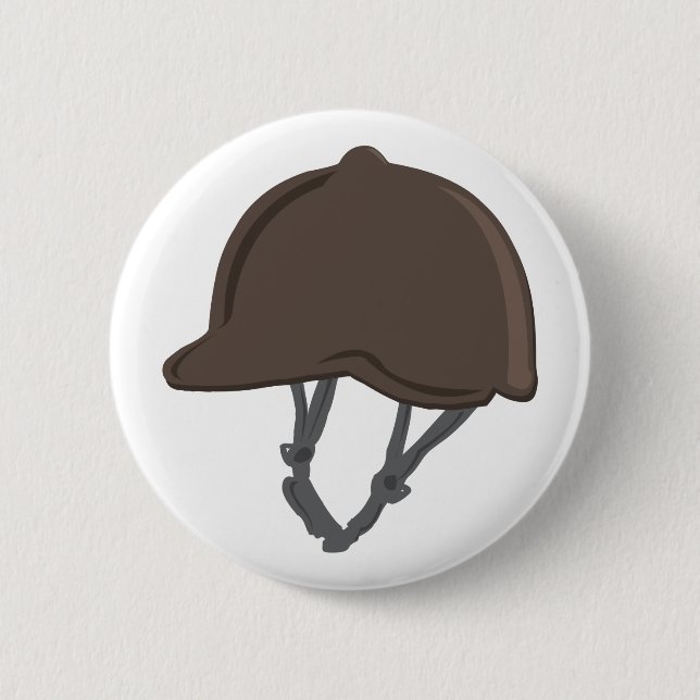 Badge Rond 5 Cm Casque de jockey (Devant)