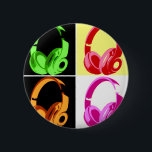 Badge Rond 5 Cm Casque de quatre couleurs Pop Art Tête Téléphone<br><div class="desc">Hip hop,  R&B,  rock,  heavy metal,  techno,  punk,  rap,  classic,  african american,  jazz... . We love music,  we love listening cds,  radio. Enjoying watching video clibs,  mixes,  remixes,  covers.</div>