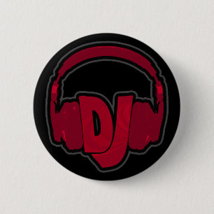 Badge Rond 5 Cm casque DJ musique