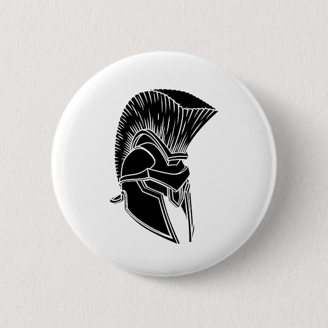 Badge Rond 5 Cm Casque romain Spartan (Devant)