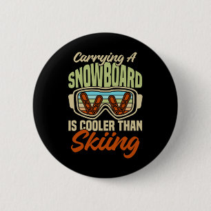 Badge Rond 5 Cm Casque Snowboard Gear Ski Slope Mountains Snowbo